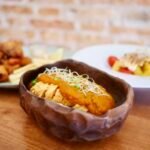 Callo rebosado con salsa andina